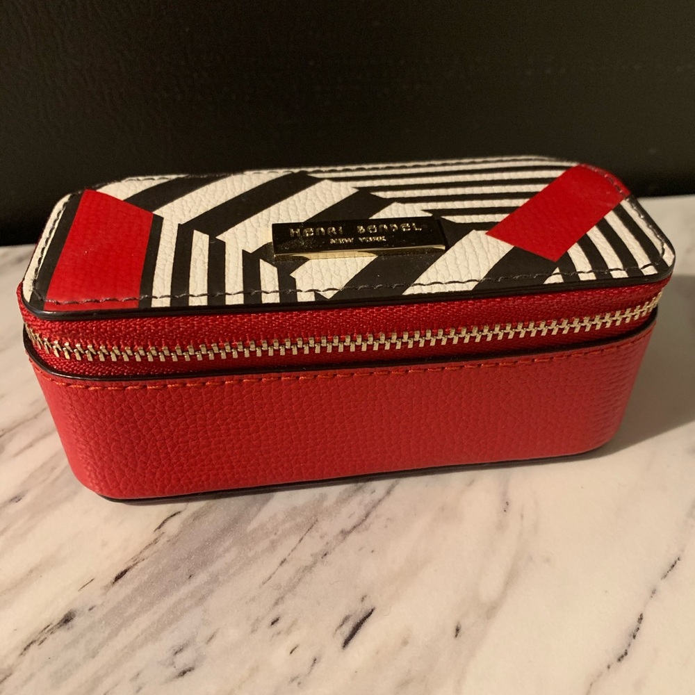 Henri Bendel Stripe/Red Lipstick Case 💄 - Picture 5 of 7